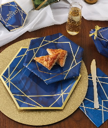 Navy Blue and Gold Geode Themed Party Supplies | Party Save Smile